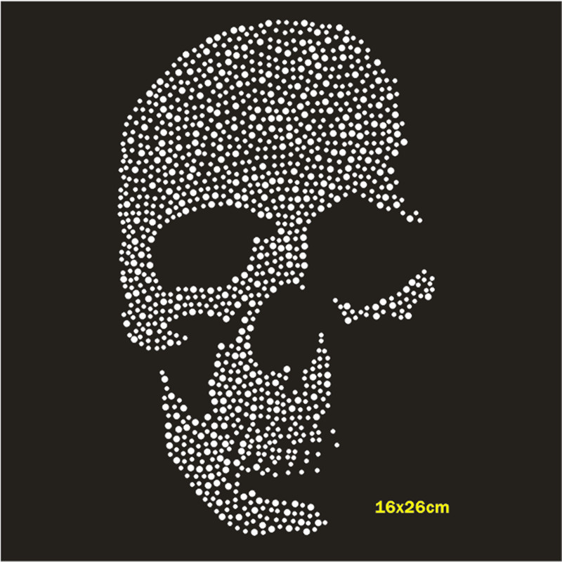 Hotfix Rhinestone Sheet - Skull Hotfix Strass Motif Custom Rhinestone