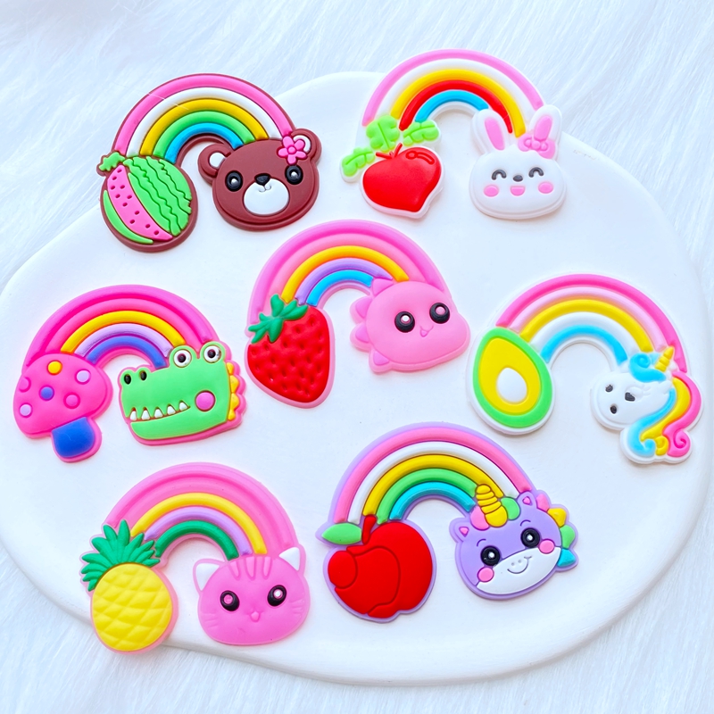 Embellishment Glue Craft - 10Pcs New Cute Fruit Animal Rainbow