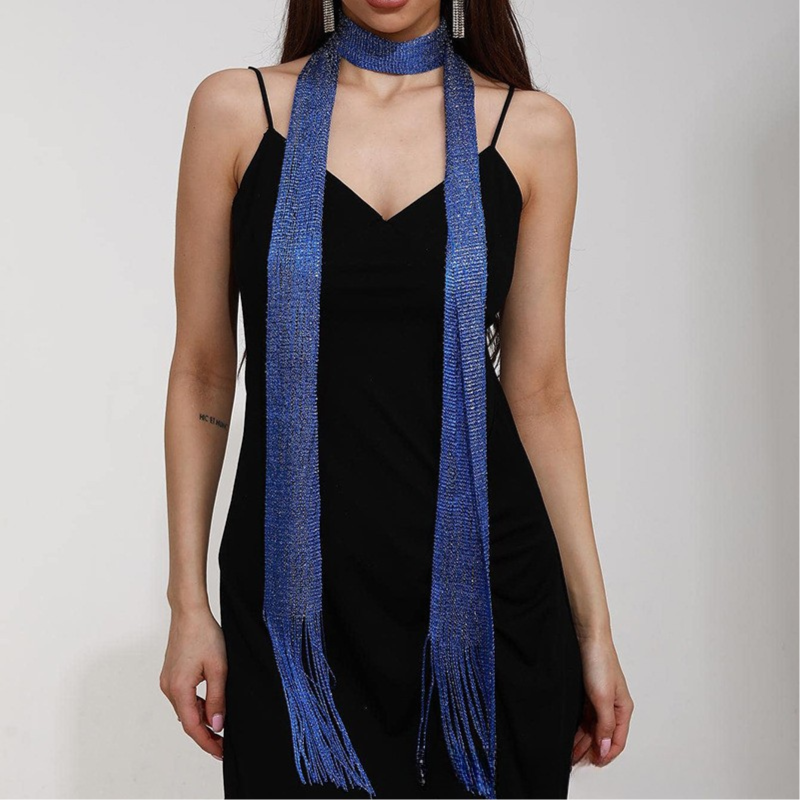 Tassel Fringe Trim - Fashion Nightclub Sunscreen Shawl Bright Silk