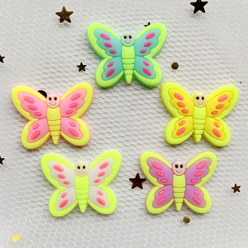 Embellishment Glue Craft - 10pcs Cute Large butterfly PVC Flexible