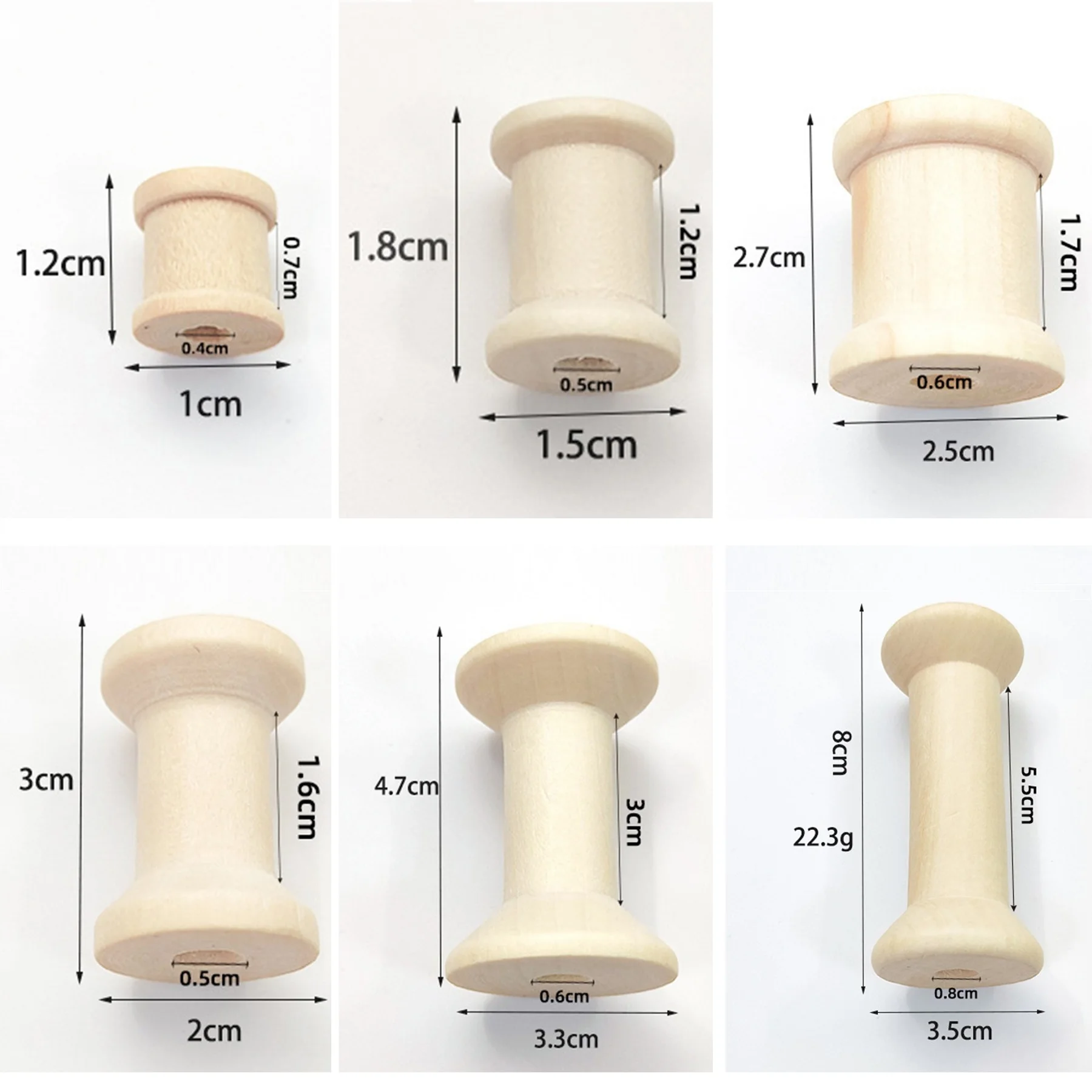 Organza Ribbon Spool - 10/5Pcs Mini Wooden Bobbins Empty Thread