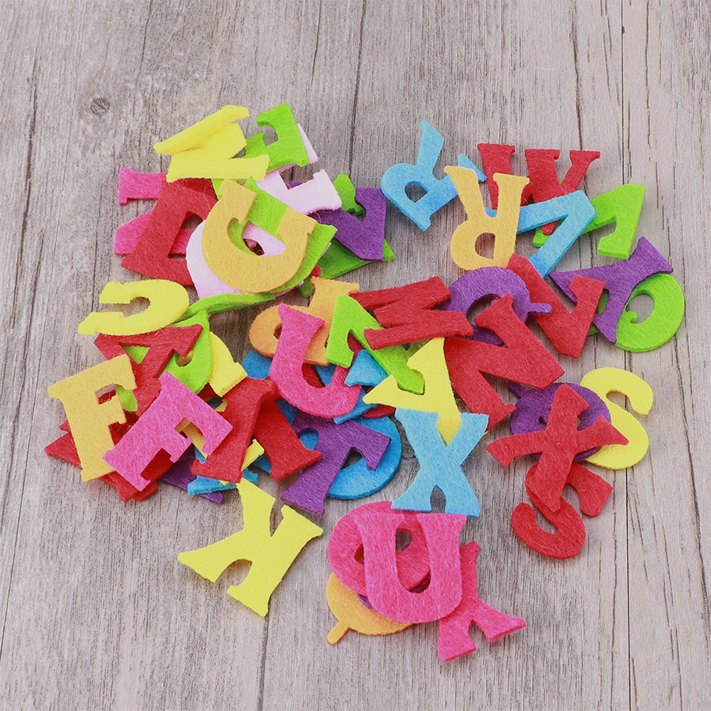 Embellishment Glue Craft - 50Pcs Felt Alphabet Letters Soft Non-Woven