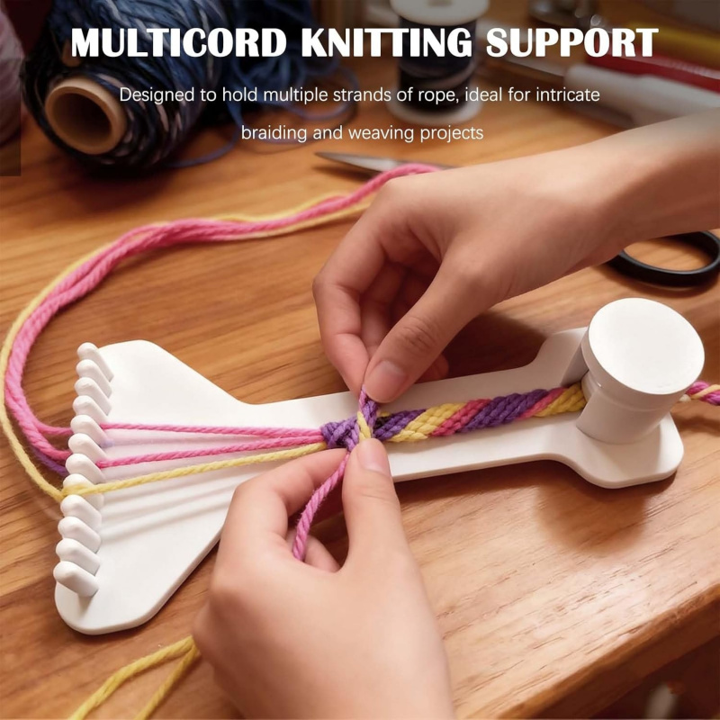 Pom Pom Maker Tool - Macrame Braiding Board With Secure Notches