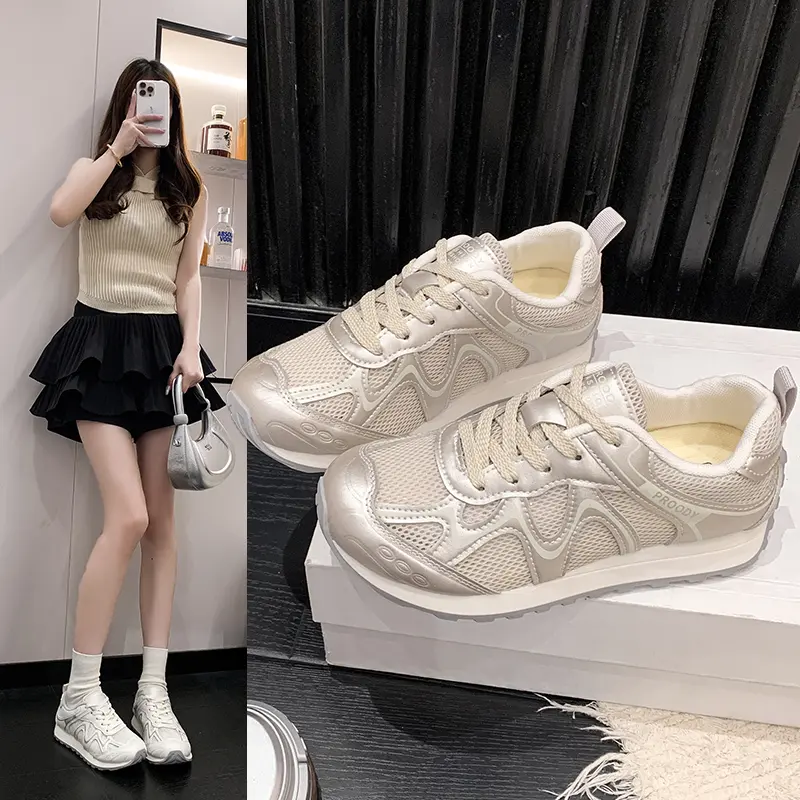 Guipure Lace Panel - Breathable Mesh Panel Athletic Shoes, Lace