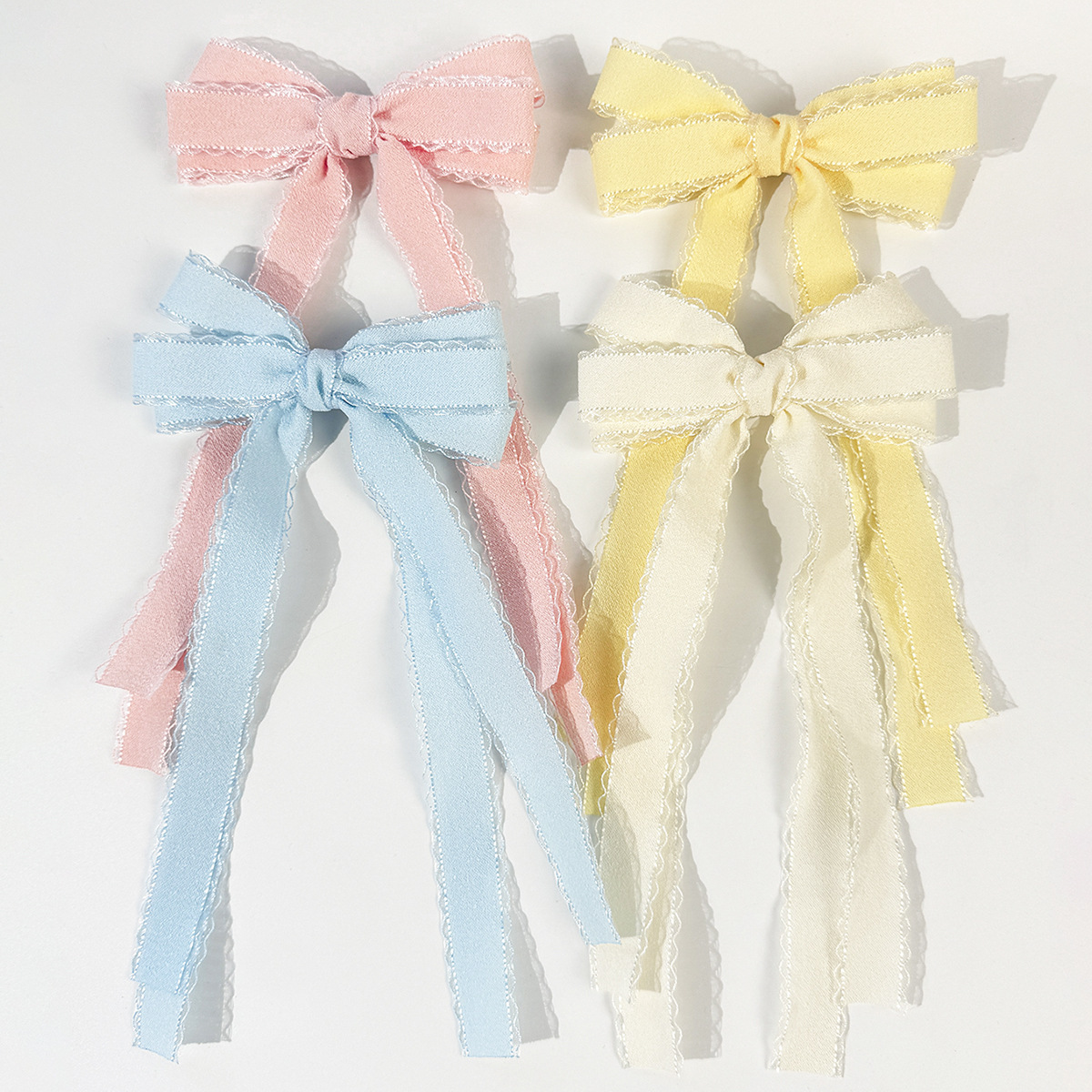 Lace Ribbon Trim - Bulk 20pc Long Tassel Hair Clips
