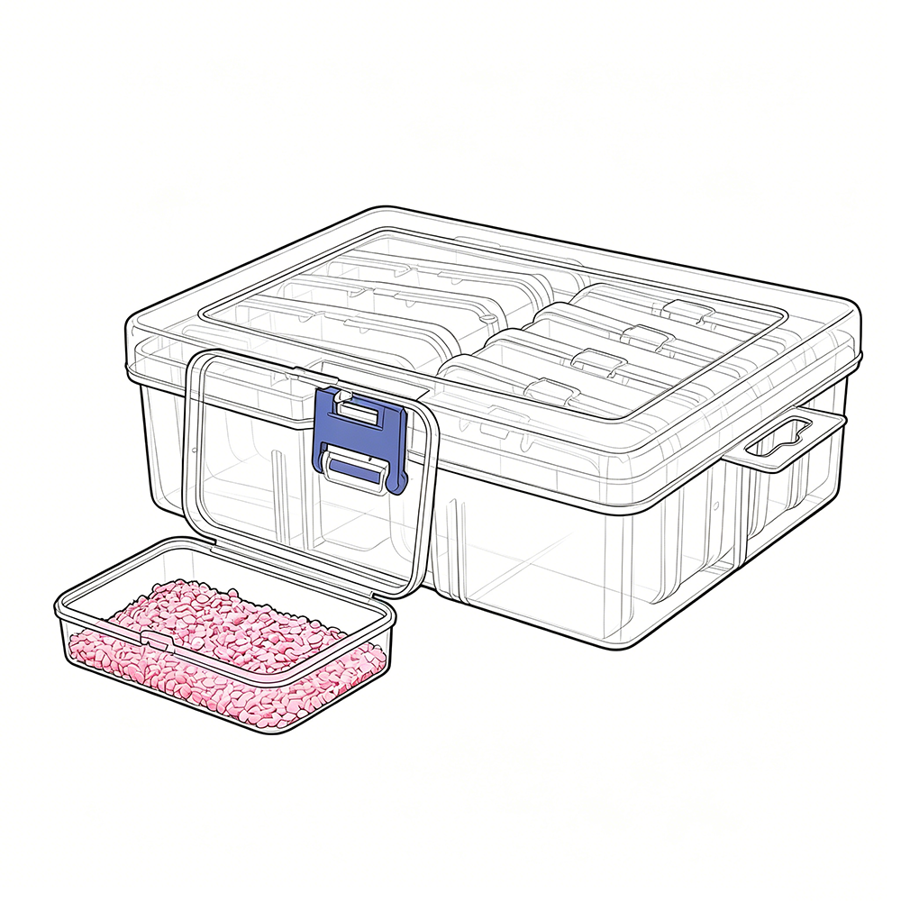 Craft Embellishment Storage - 10/19/24/30 Grids 1 Set DIY Beading