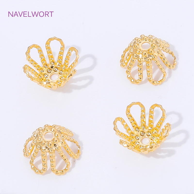 Embellishment Crafts - 18K Gold Plated Spacer Beads Cap,Brass