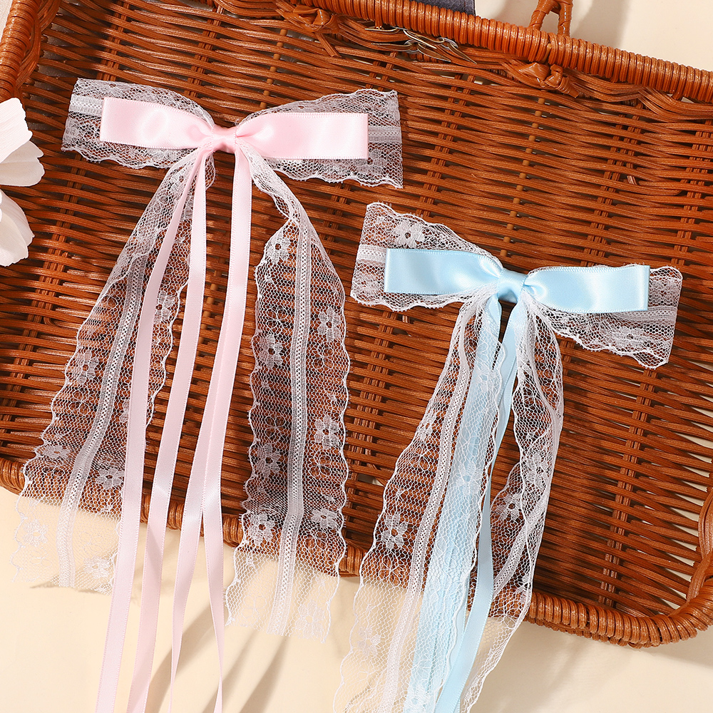 Tassel Fringe Trim - Korean Style Pink Blue Lace Bowknot
