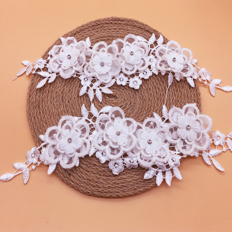 Applique Patch Flower - 2Pairs/lot Mesh Fashionable Costume Flower Ribbon