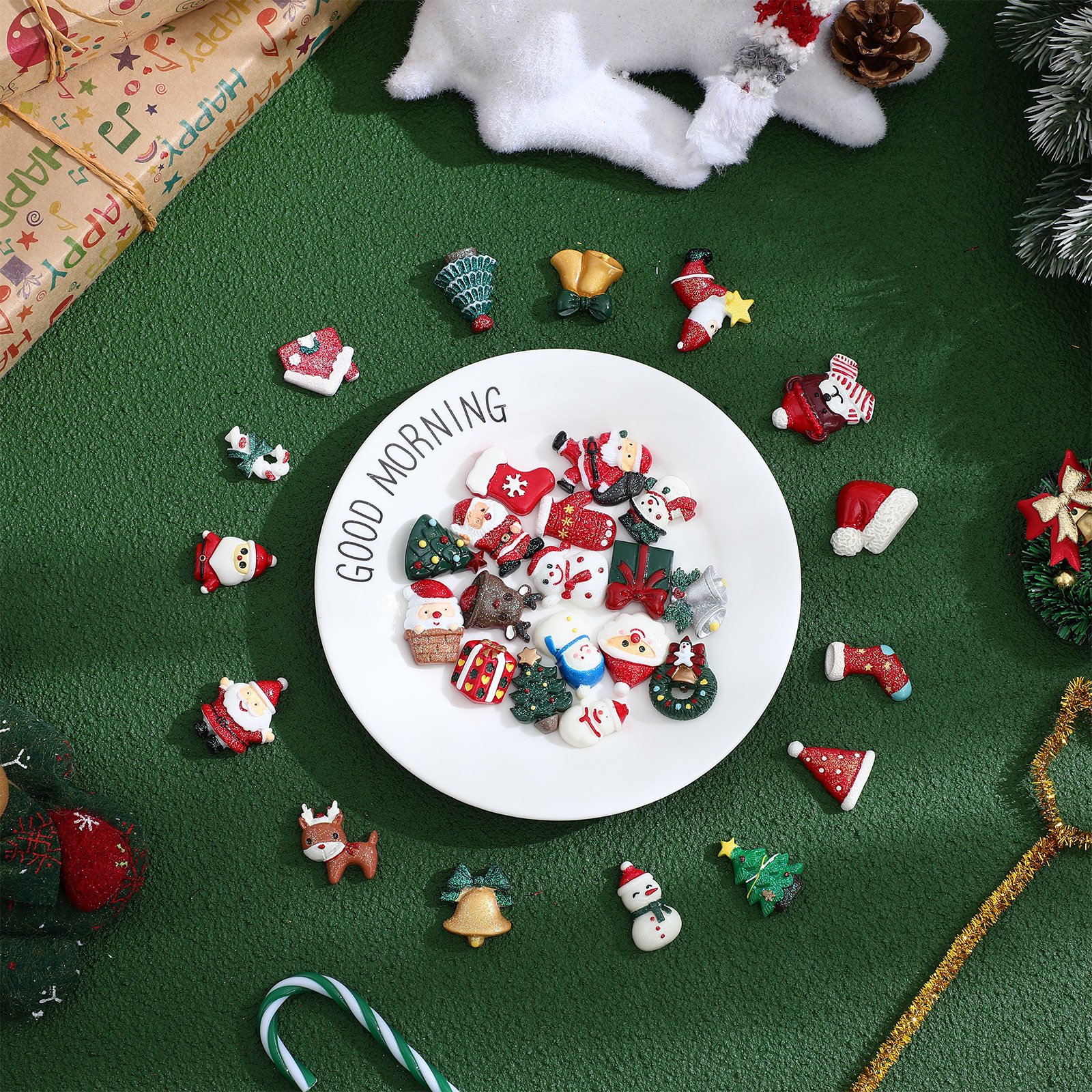 Craft Embellishment - 50 PCS Embellishment Christmas Ornaments Mixed