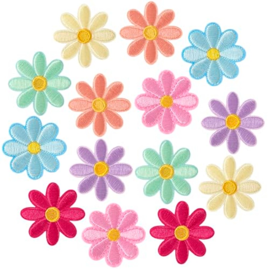 Applique Patch Flower - 14 Pcs Flower Iron on Patches,