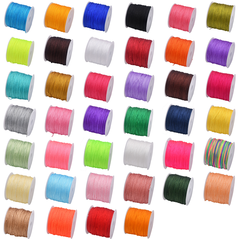 Beaded Trim Fringe - 50Yds 0.8mm Crafts Nylon Cord For