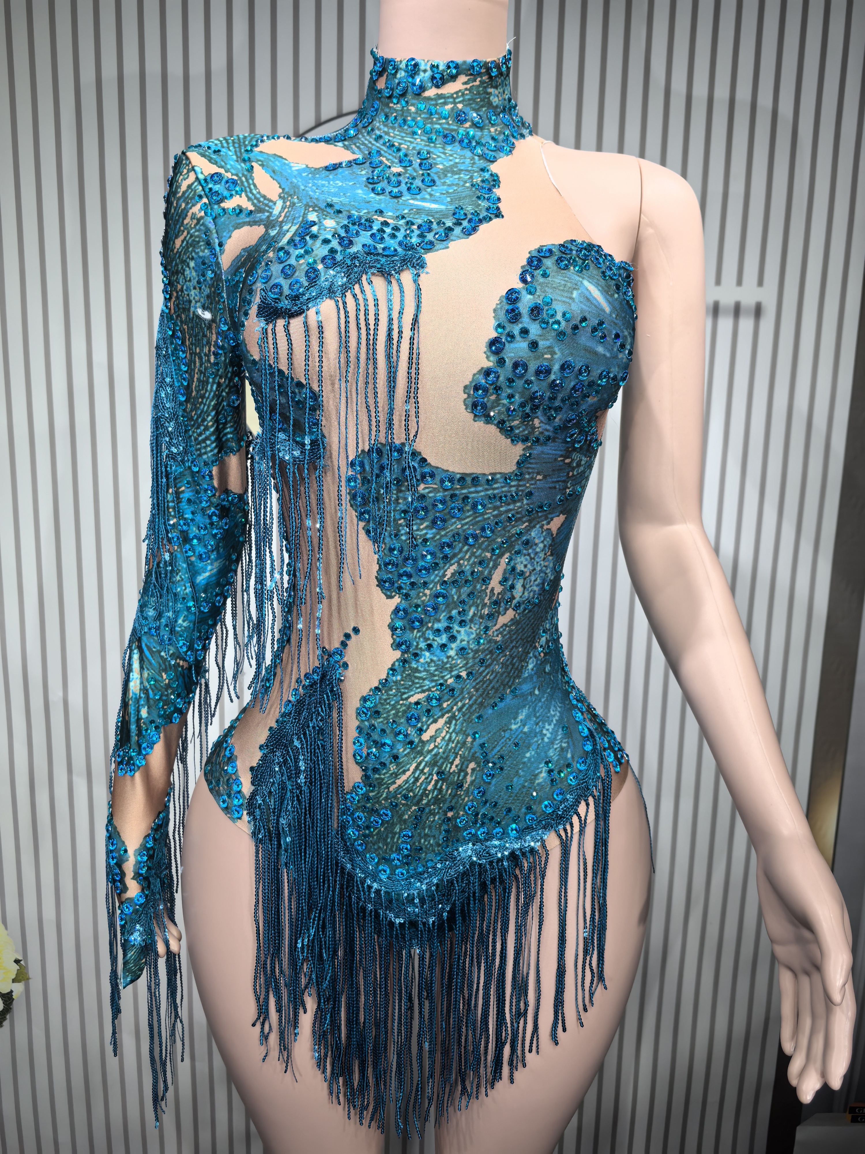 Rhinestone Banding Trim - Sexy Skinny Leotard Singer Dancer Show