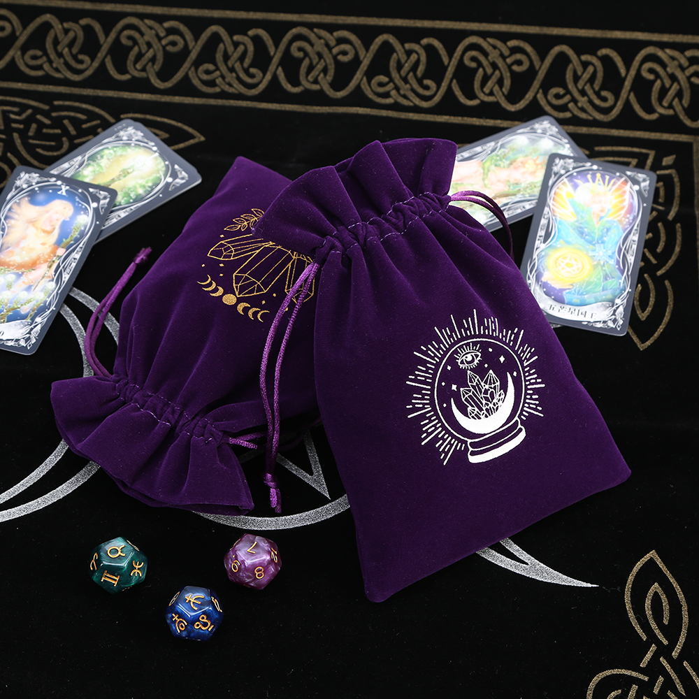 Craft Embellishment Storage - 5Pcs Tarot Storage Velvet Bag Drawstring