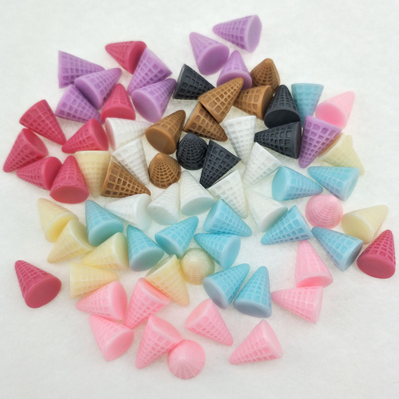 Embellishment Glue Craft - 40pcs/lot 1.5*2cm Resin Ice cream Crafts