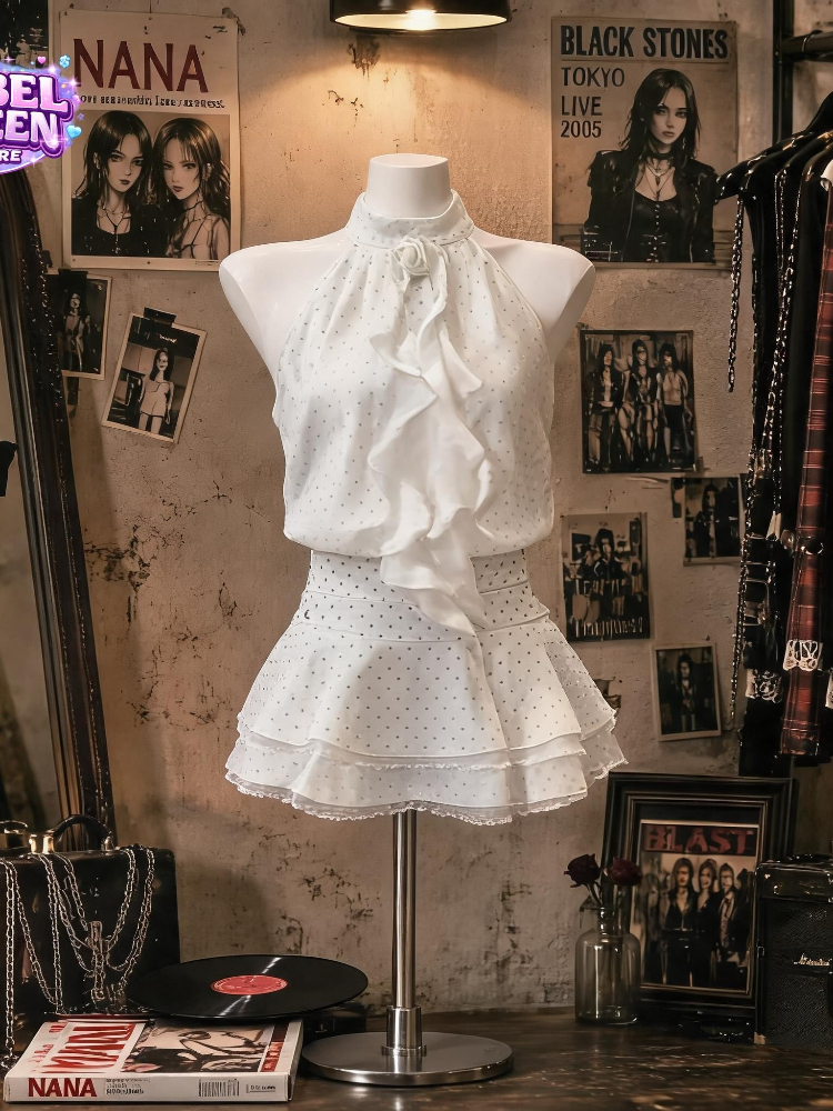 Elastic Lace Trim - French Sweet Polka Dot 2 Piece