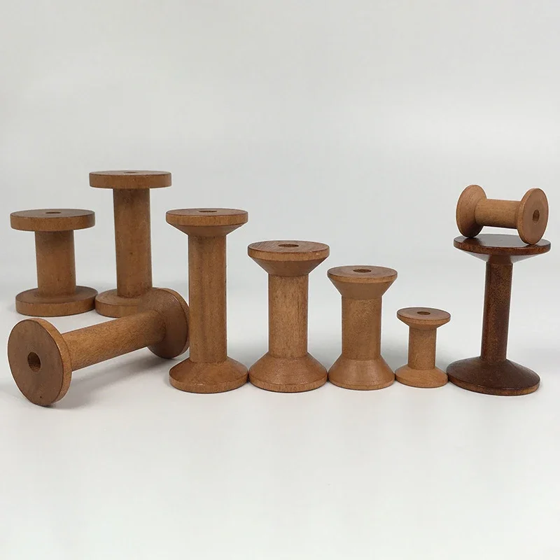 Organza Ribbon Spool - Vintage Wooden Spools DIY Reels Organizer
