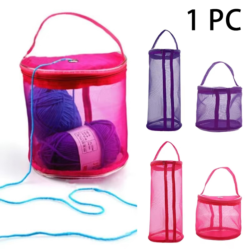 Pom Pom Maker Tool - 1 PC，Portable Yarn Storage Bag Hollow