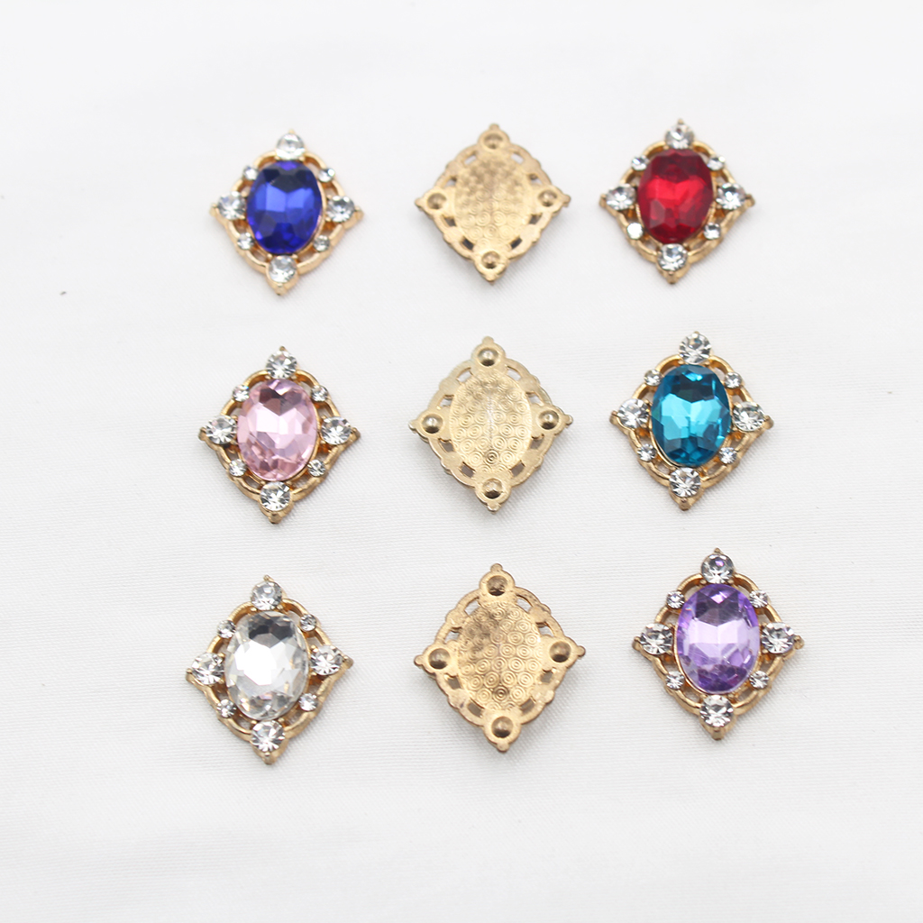 Sew On Rhinestone - 10Pcs Vintage Crystal Sew on Component