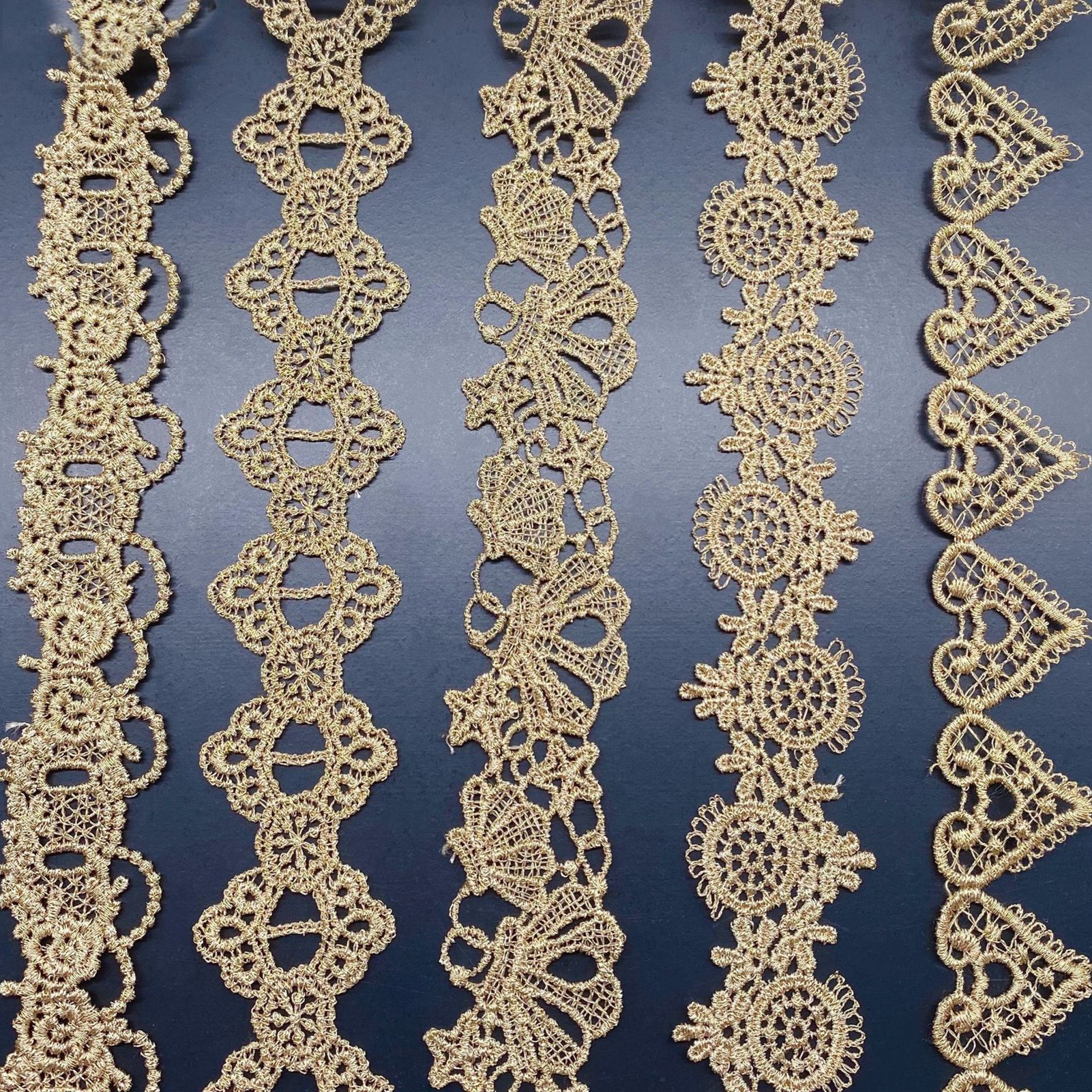 Lace Ribbon Trim - 2yards Golden Embroidered Love Shell Lace