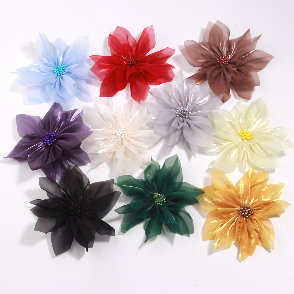 Applique Patch Flower - 11cm Light Sense Yarn Flower Organza