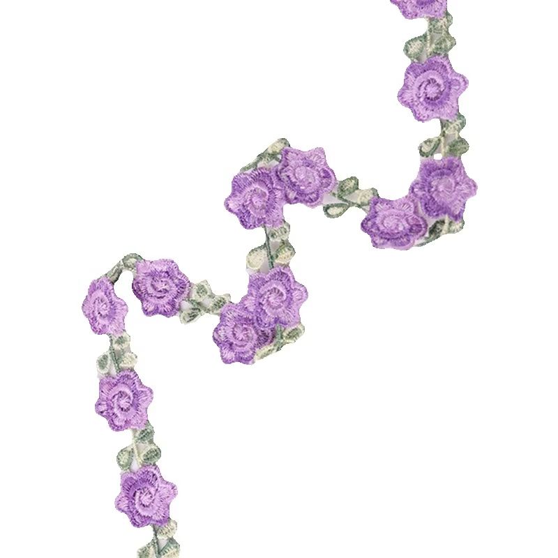 Lace Ribbon Trim - 1/3/5Y Colorful Plum Bossom Flower Lace