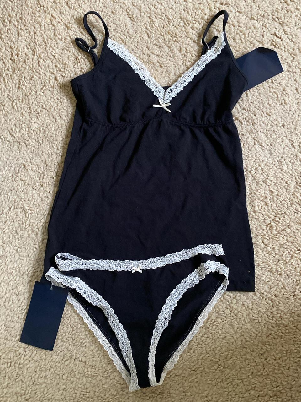 Elastic Lace Trim - Lace Trim Bow Tank Panties Pajama