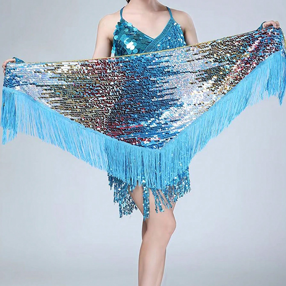 Tassel Fringe Trim - Women's Sequins Belly Dance Hip Scarf