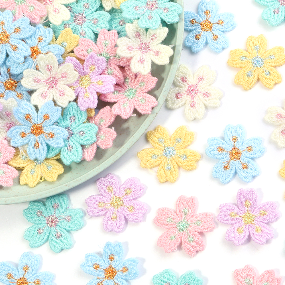 Applique Patch Flower - 20pcs/lot Colorful 2.4cm Embroidery Flower Appliques