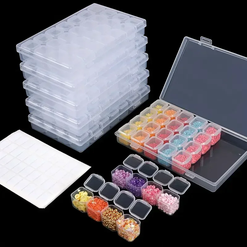 Craft Embellishment Storage - 28 grid diamond painting tool storage