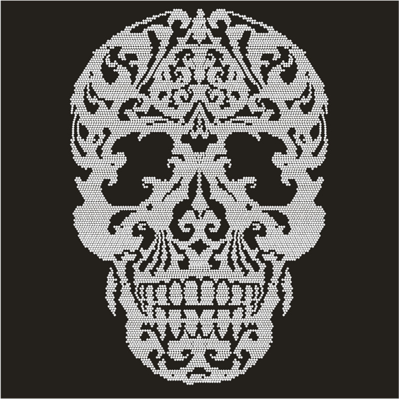 Skull Hotfix Strass Motif Cust - Hotfix Rhinestone Sheet incelemesi ve fiyatı