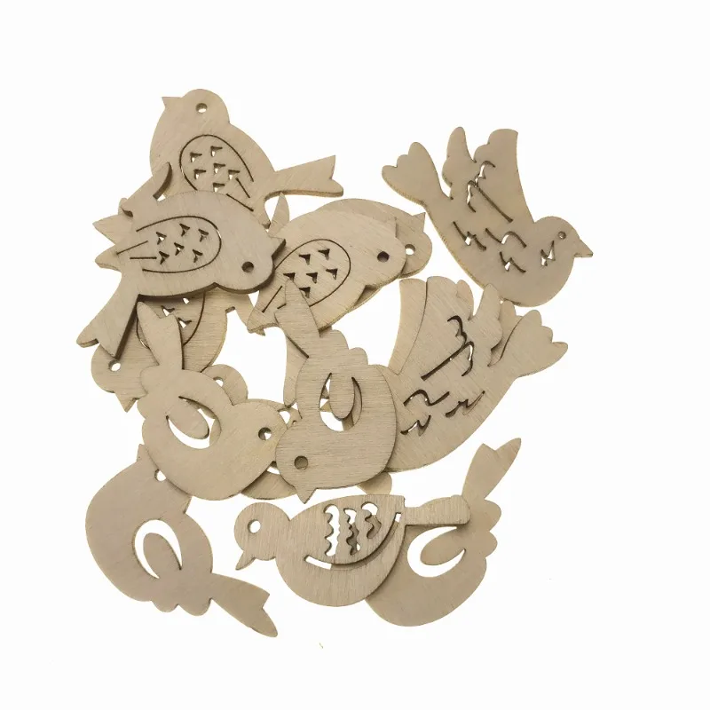 50pcs Wooden Bird Pattern DIY  - Embellishments For Scrapbooking incelemesi ve fiyatı