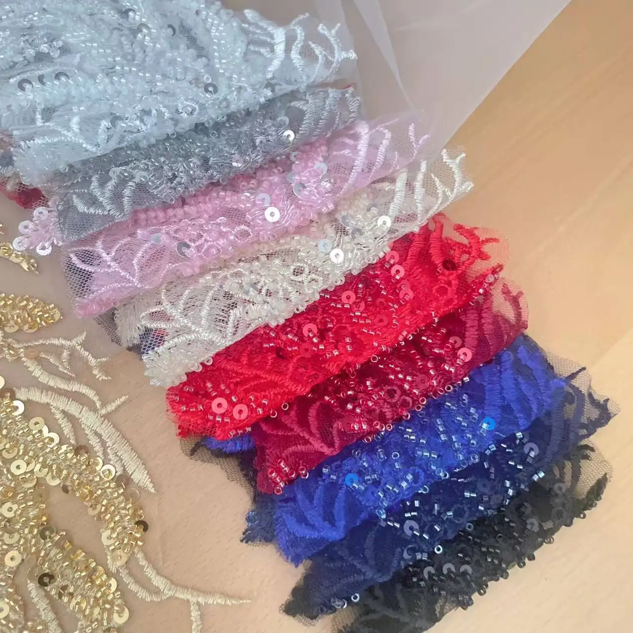 Beaded Sequins 3D Decals Mirro - Applique Patch Flower incelemesi ve fiyatı