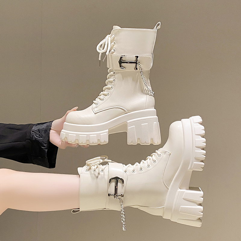 11cm Woman Hidden Wedges Boots - Guipure Lace Panel incelemesi ve fiyatı