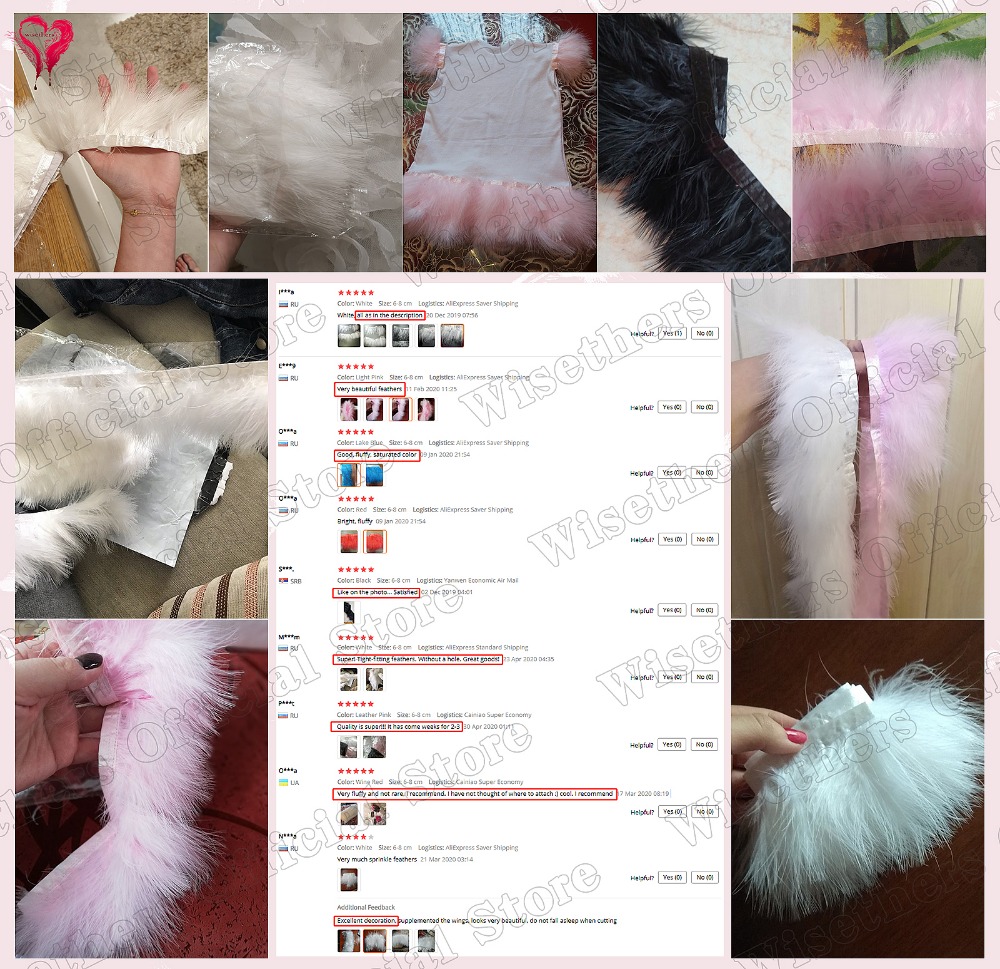 1 Meter Fancy Soft Fluffy Dyed - Feather Trim Marabou incelemesi ve fiyatı
