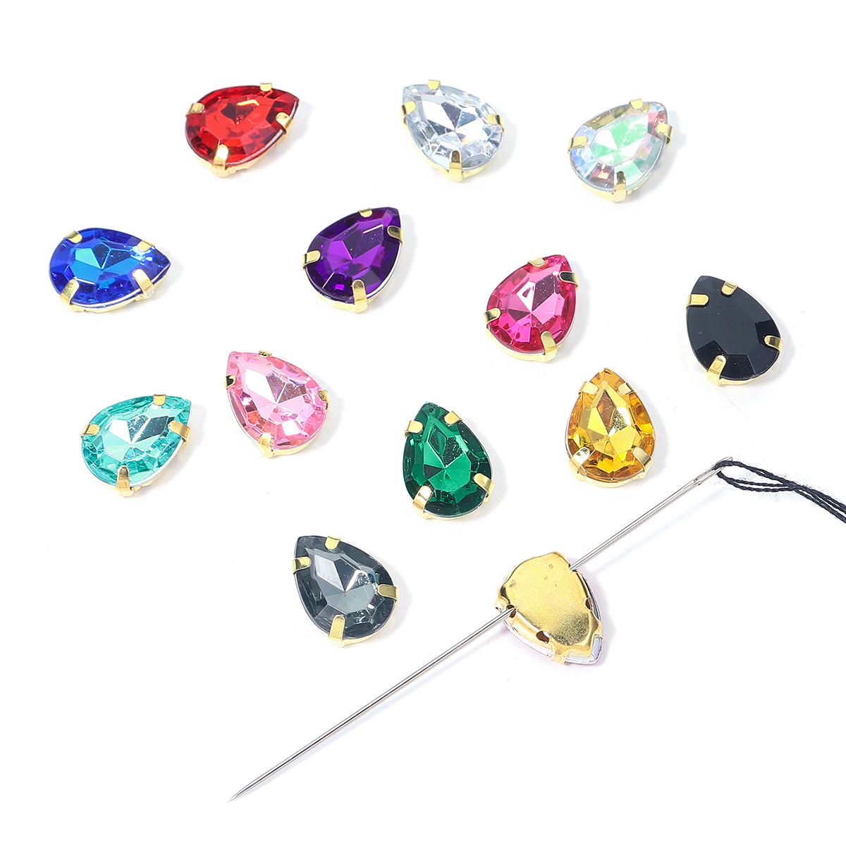 50pcs Colorful Sew-on Claw Rhi - Sew On Rhinestone incelemesi ve fiyatı
