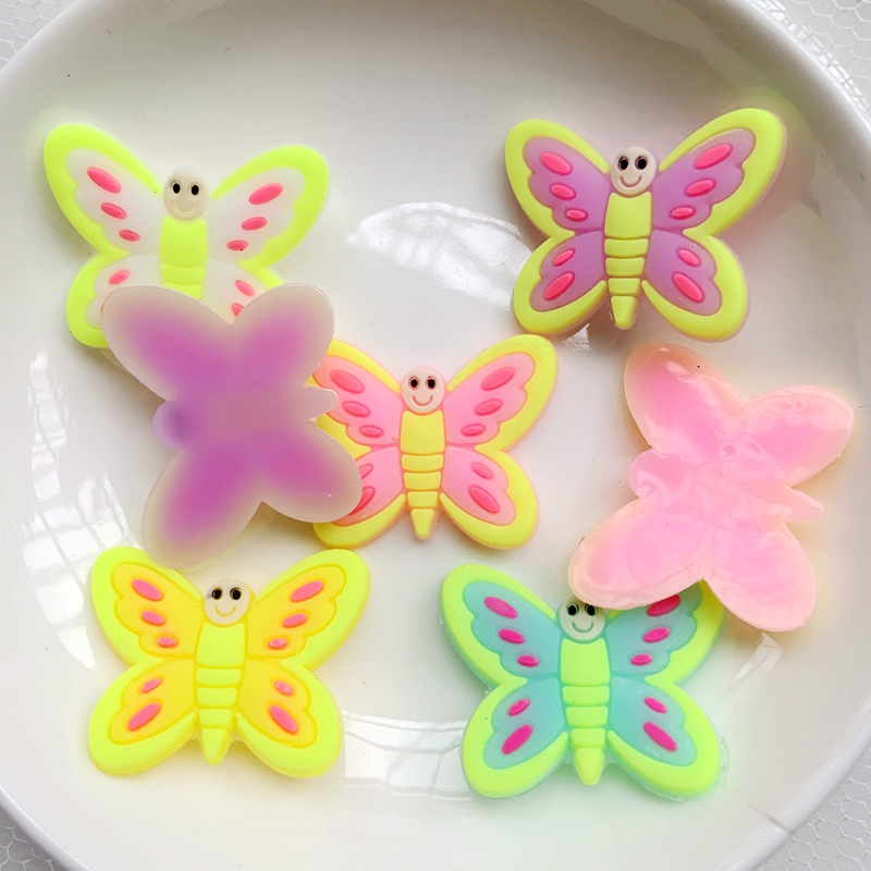 10pcs Cute Large butterfly PVC - Embellishment Glue Craft incelemesi ve fiyatı