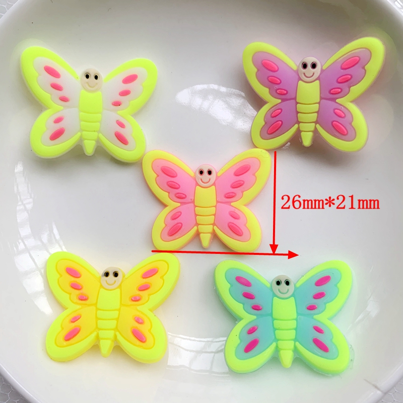 10pcs Cute Large butterfly PVC - Embellishment Glue Craft incelemesi ve fiyatı