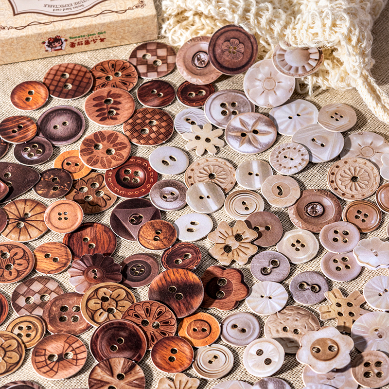 JIANQI 100 Sheets Button shape - Embellishments For Scrapbooking incelemesi ve fiyatı