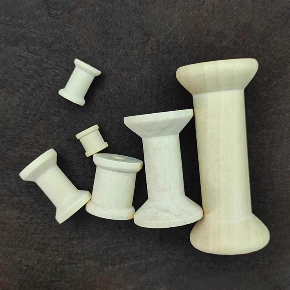 10/5Pcs Mini Wooden Bobbins Em - Organza Ribbon Spool incelemesi ve fiyatı