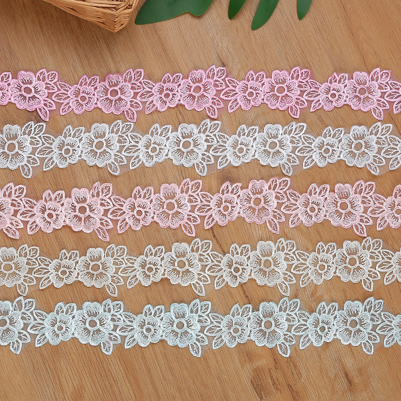 5CM Width Embroidered Organza  - Lace Ribbon Trim incelemesi ve fiyatı