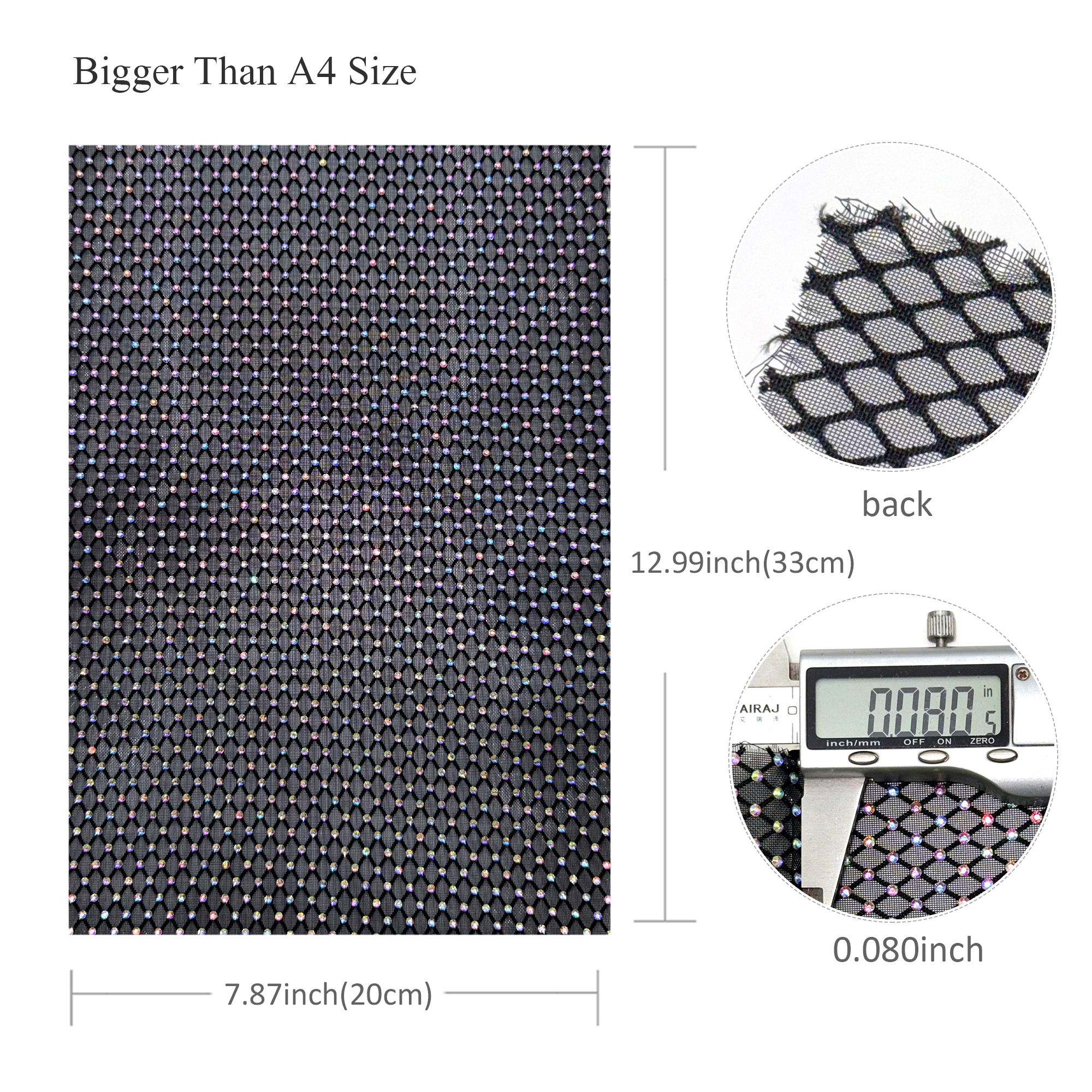 1pc 7.87x12.99inch Luxury Hotf - Hotfix Rhinestone Sheet incelemesi ve fiyatı