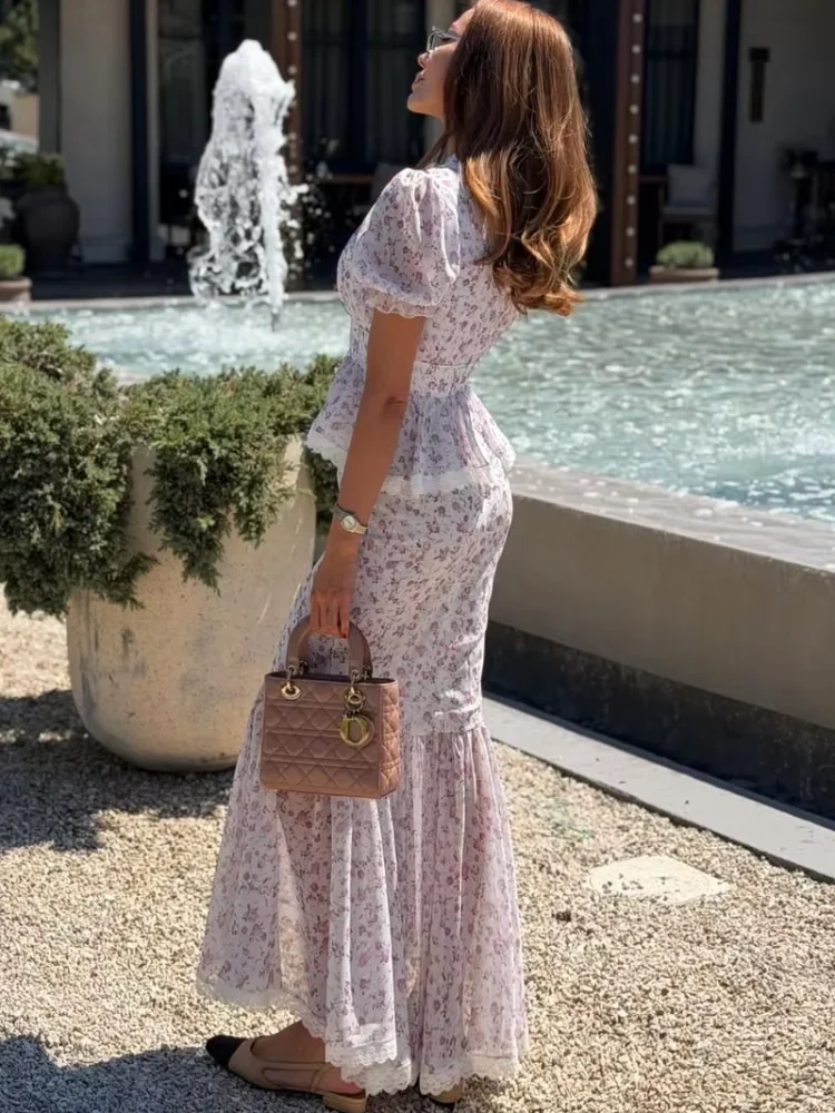 Floral Print Lace Top Skirts 2 - Elastic Lace Trim incelemesi ve fiyatı