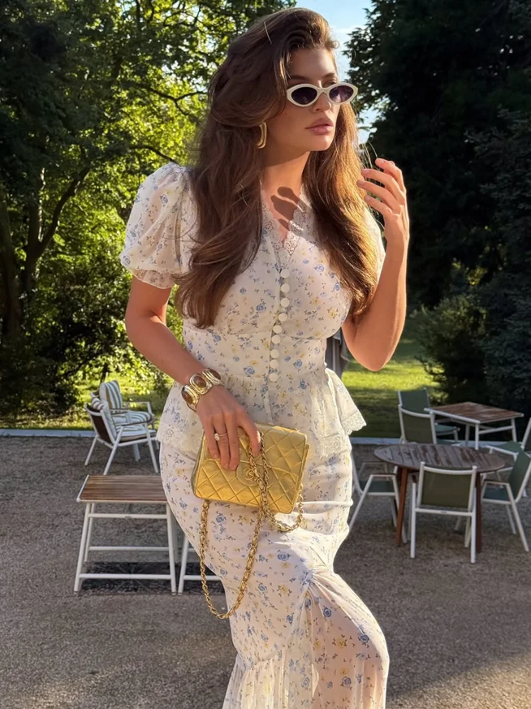 Floral Print Lace Top Skirts 2 - Elastic Lace Trim incelemesi ve fiyatı