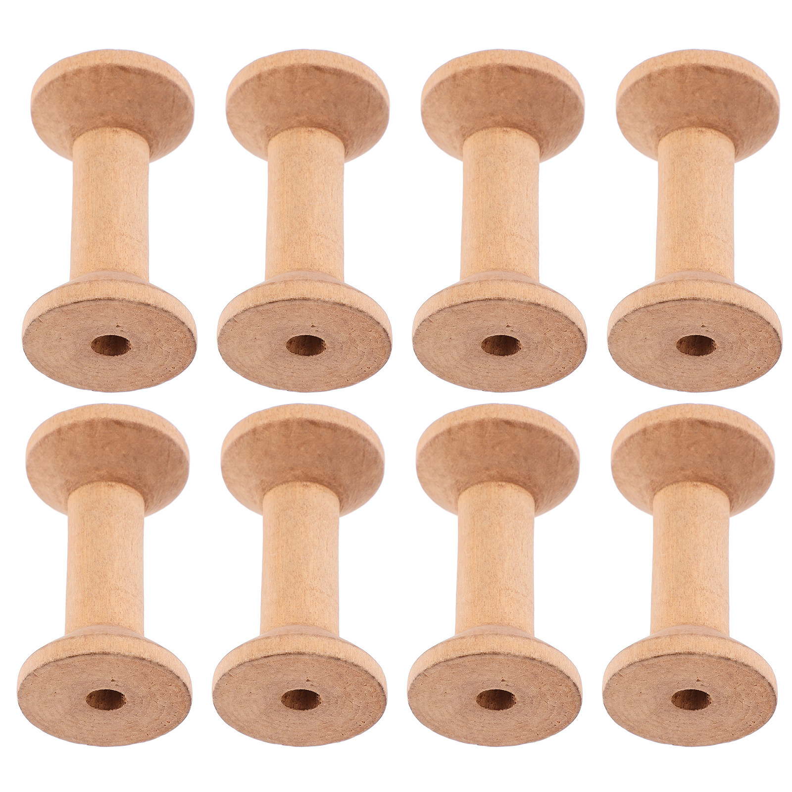 8Pcs Barrel Shaped Wooden Spoo - Embroidery Craft incelemesi ve fiyatı