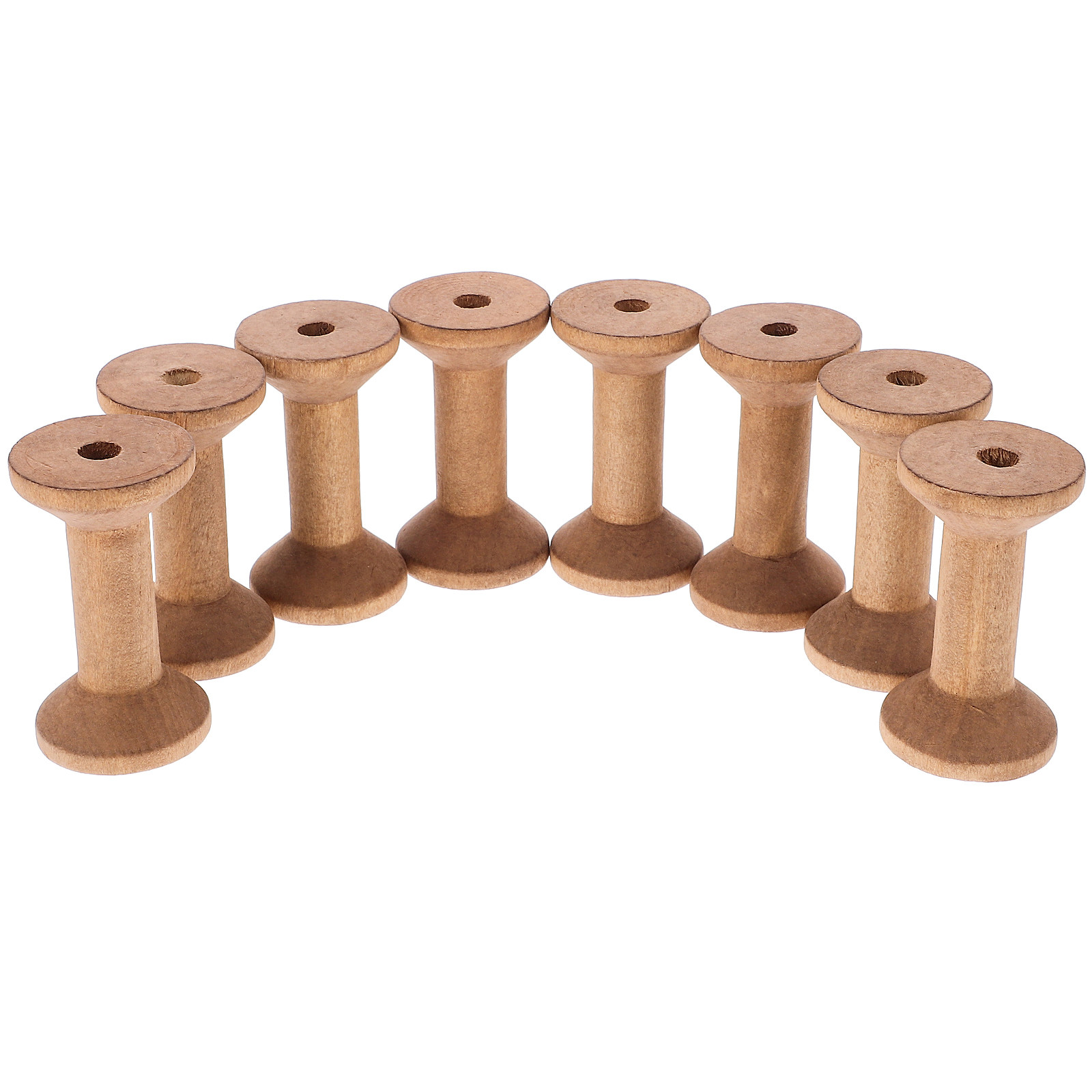 8Pcs Barrel Shaped Wooden Spoo - Embroidery Craft incelemesi ve fiyatı