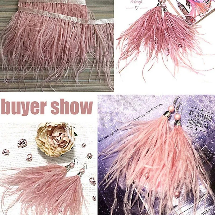 100CM Natural ostrich Feather  - Feather Trim Marabou incelemesi ve fiyatı