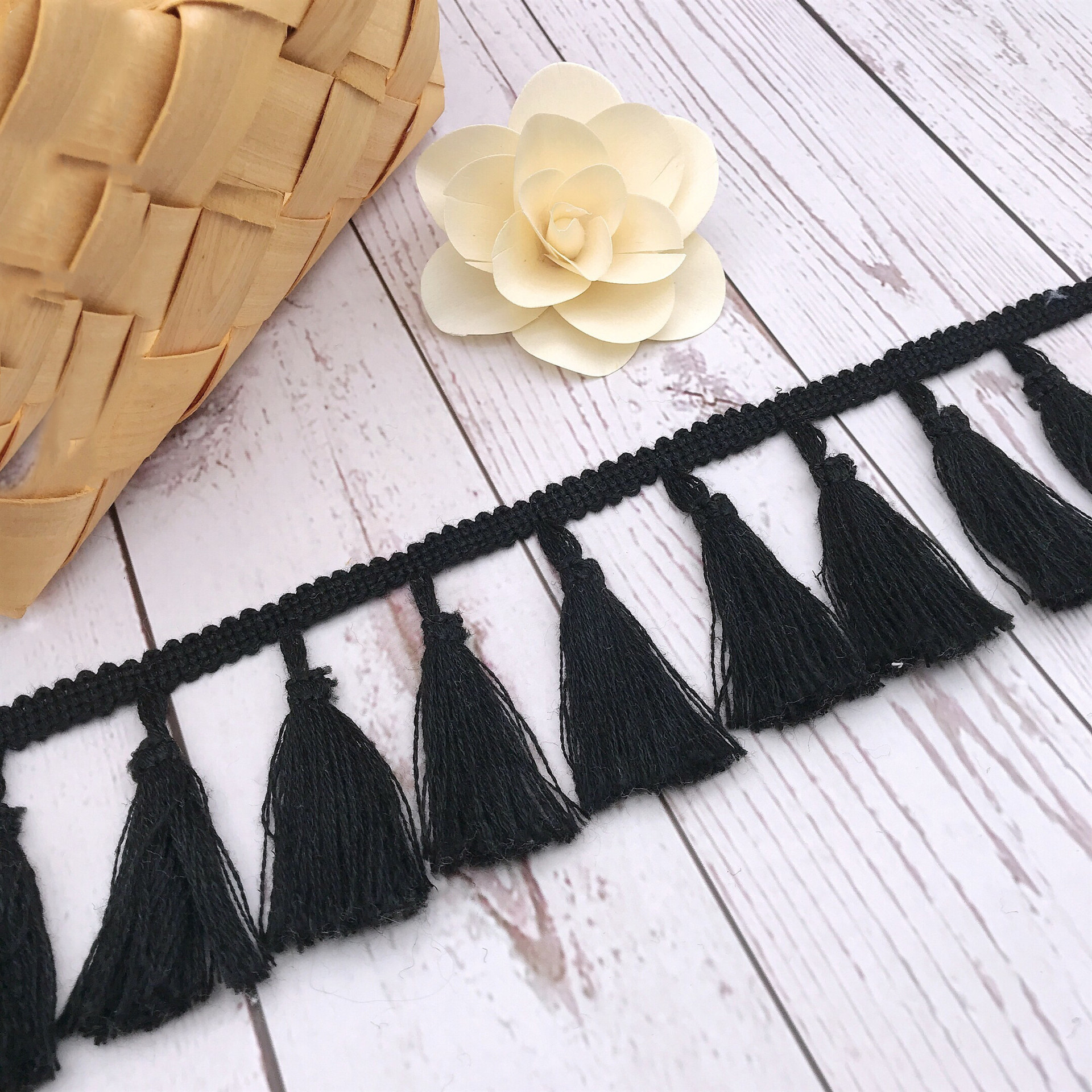 3Yards/Lot Cotton Fabrics Brai - Lace Ribbon Trim incelemesi ve fiyatı