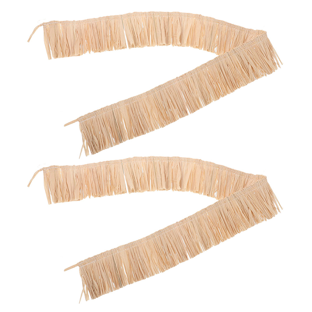 2Pcs Handwoven Raffia Fringe T - Tassel Fringe Trim incelemesi ve fiyatı