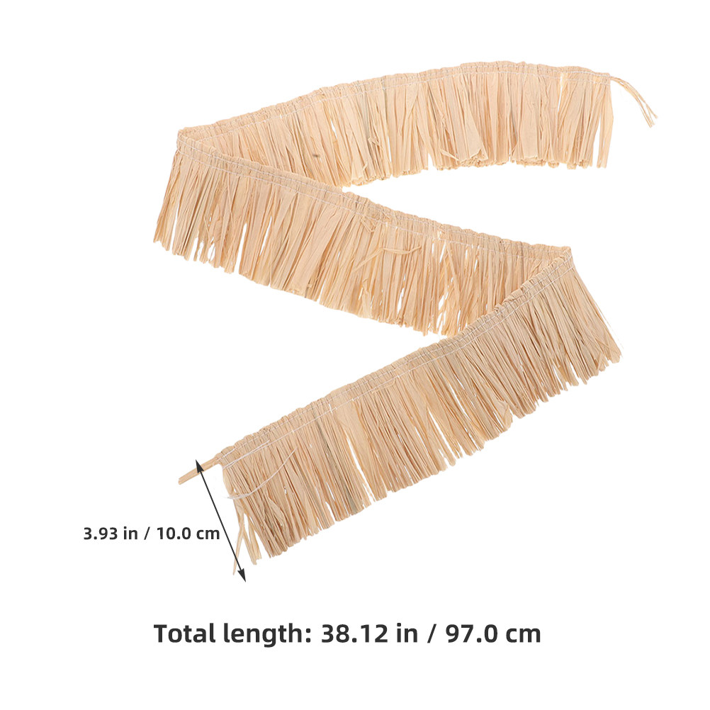 2Pcs Handwoven Raffia Fringe T - Tassel Fringe Trim incelemesi ve fiyatı